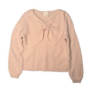 byTimo‎ Pink Sweater Bow Detail soft alpaca blend medium
